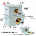 Cartoon Foldable Toy Cardboard Storage Boxes with Lids